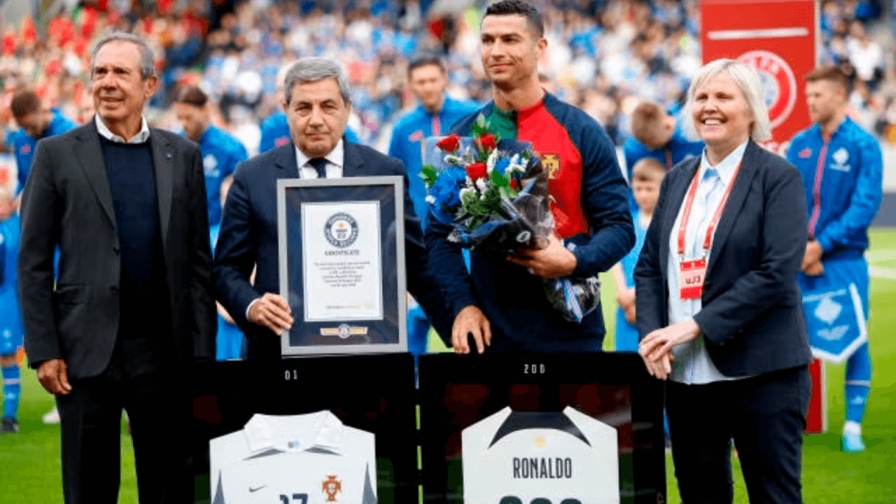 Cristiano Ronaldo sets Guinness World Record to make 200 International Caps