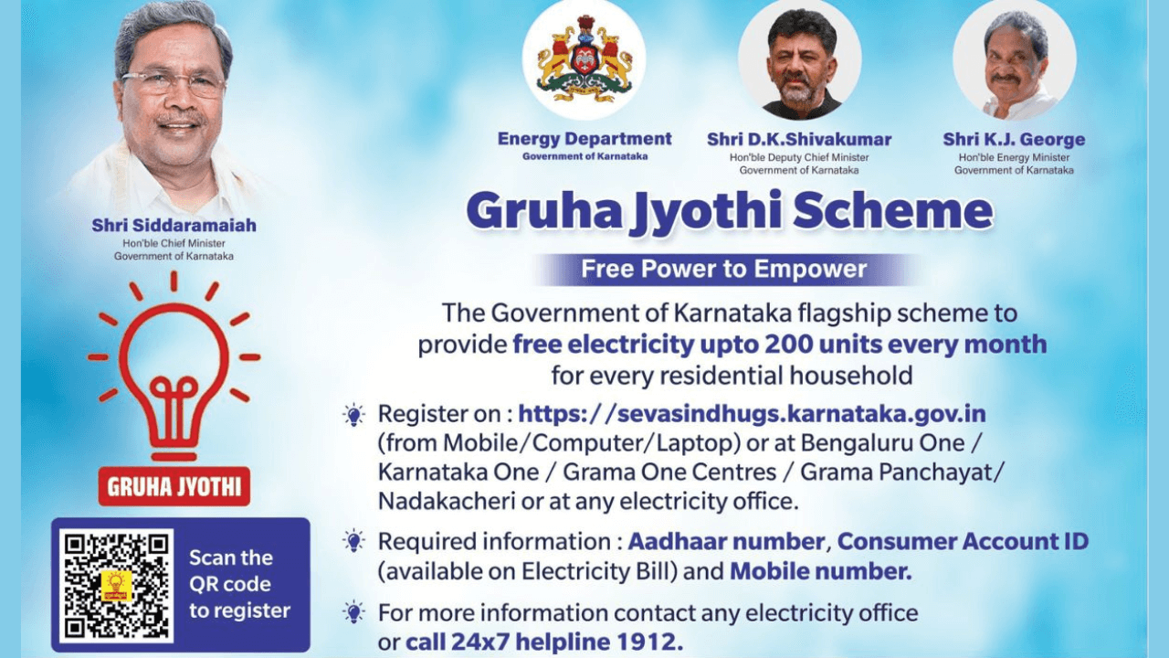 Karnataka Government Recently Launched Gruha Jyothi Scheme