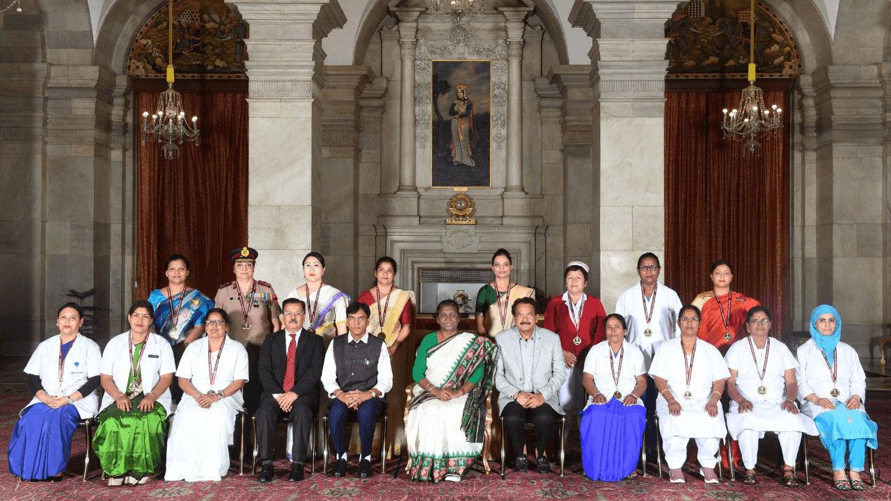 President of India Confers National Florence Nightingale Awards 2022 and 2023