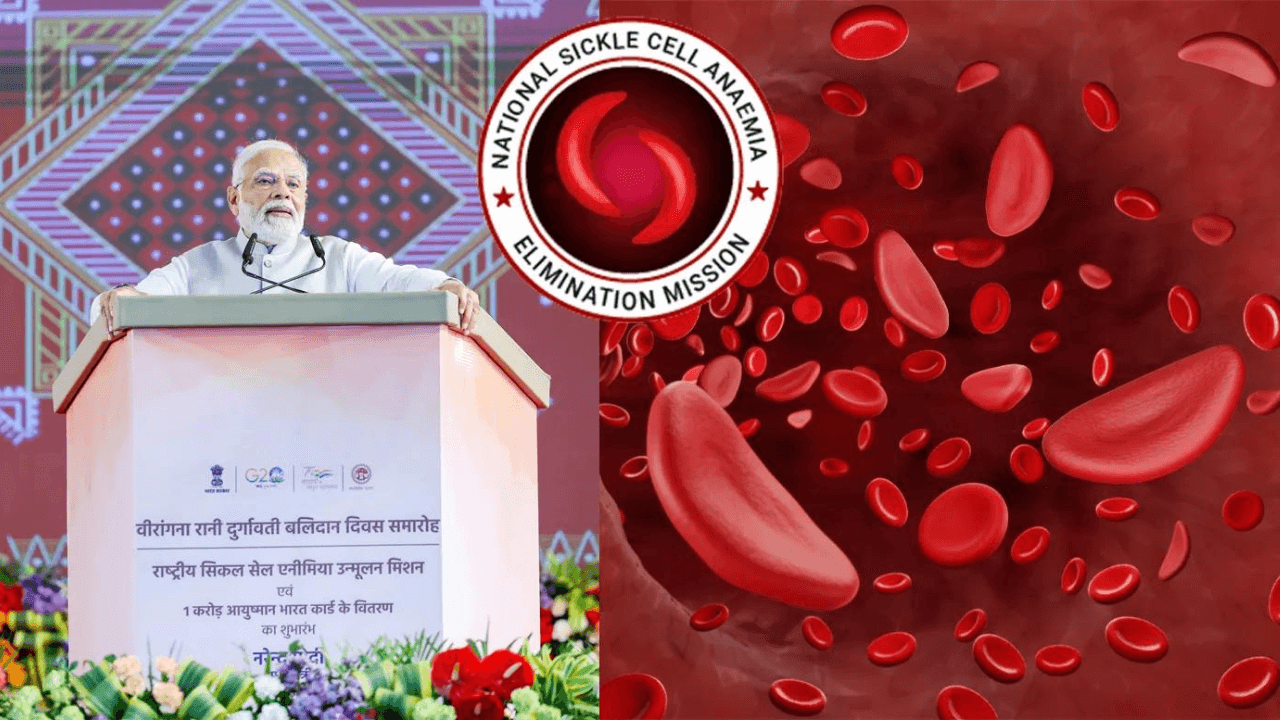 PM Narendra Modi Launched National Sickle Cell Anaemia Elimination Mission in Shahdol, Madhya Pradesh