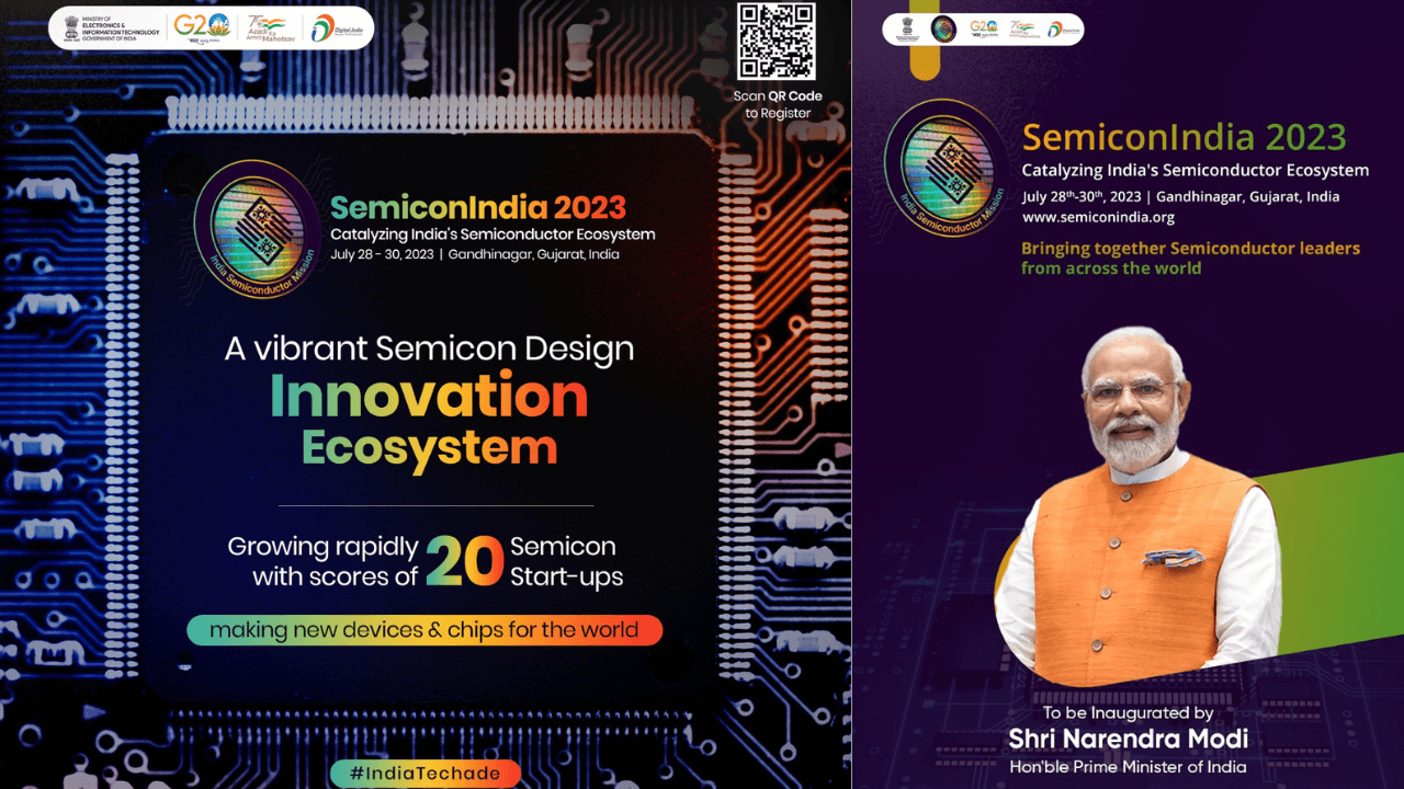 SemiconIndia 2023 Exhibition Inaugurated in Gandhinagar, Gujarat